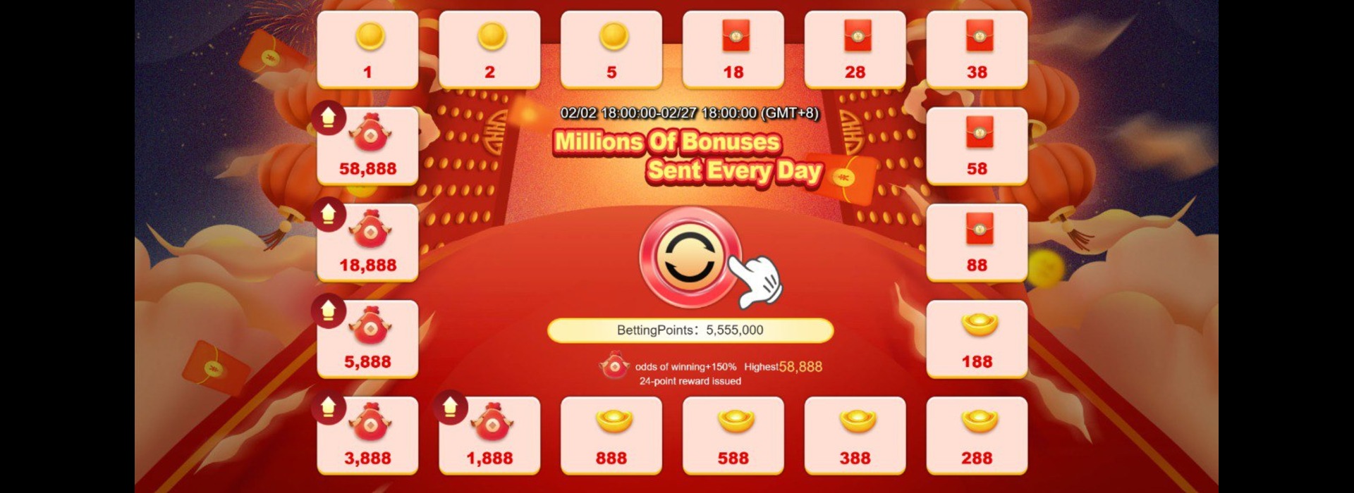 GB Slot : Millions of bonuses sent every day